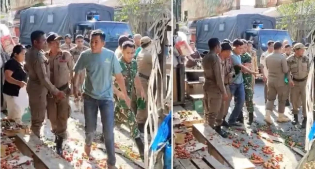 penertiban pedagang di sumba barat